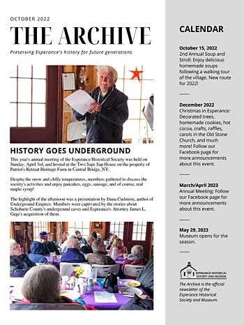 Esperance Museum Newsletter cover